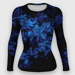 Рашгард женский BLUE FLOWERS Синие цветы, цвет: 3D-принт