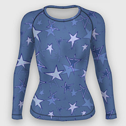 Женский рашгард Gray-Blue Star Pattern