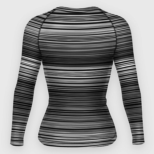 Женский рашгард Black and white thin stripes Тонкие полосы / 3D-принт – фото 2