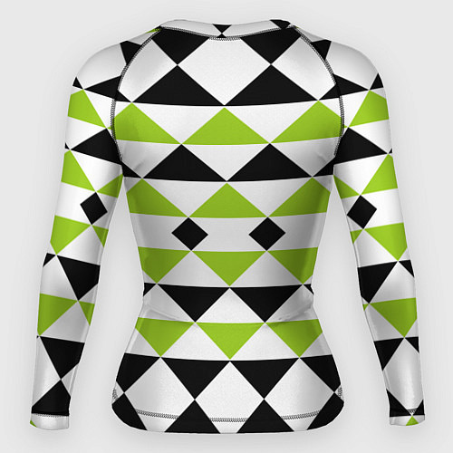 Женский рашгард Geometric shapes triangles треугольники / 3D-принт – фото 2