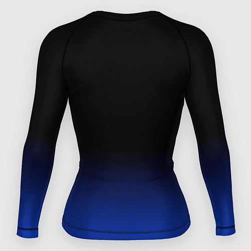 Женский рашгард Черный с синим градиент / 3D-принт – фото 2