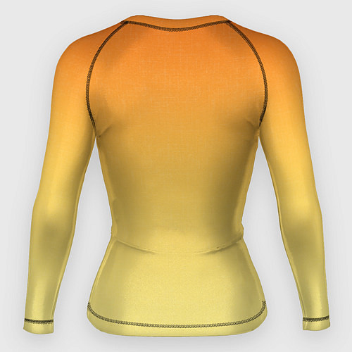 Женский рашгард Оранжевый, желтый градиент / 3D-принт – фото 2