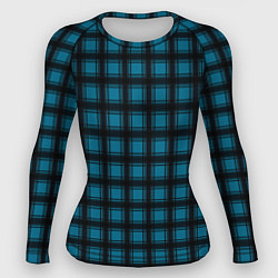 Женский рашгард Black and blue plaid