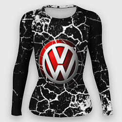 Рашгард женский Volkswagen Трещины, цвет: 3D-принт