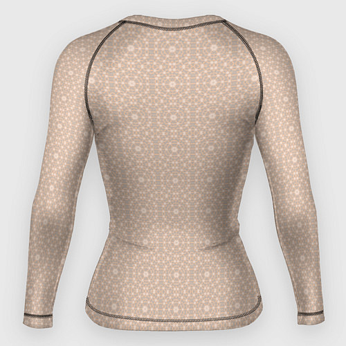 Женский рашгард Бежевый монохромный орнамент / 3D-принт – фото 2