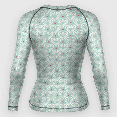 Женский рашгард Светлые сердечки / 3D-принт – фото 2
