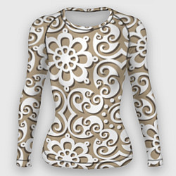 Женский рашгард Цветочный кружевной орнамент