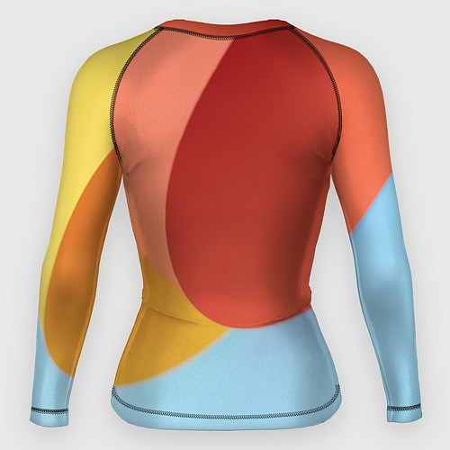Женский рашгард Абстрактные разноцветные листы / 3D-принт – фото 2