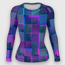 Рашгард женский Неоновый киберпанк кубизм, цвет: 3D-принт