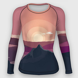 Рашгард женский Горы восход солнца Mountain landscape, цвет: 3D-принт