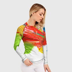 Рашгард женский Смелые мазки масляной краски, цвет: 3D-принт — фото 2
