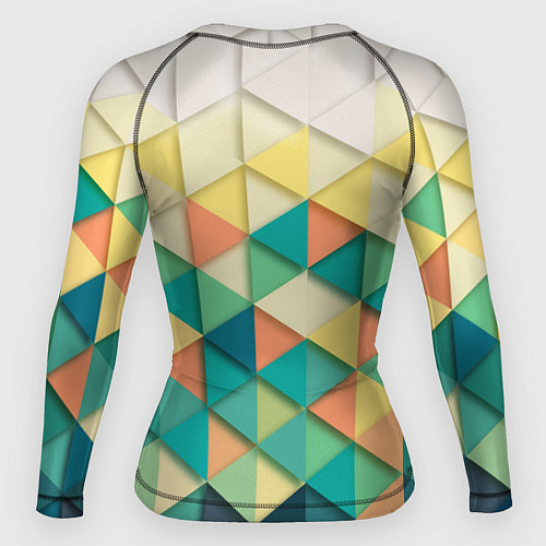 Женский рашгард Мозаичный градиент / 3D-принт – фото 2