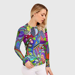 Рашгард женский Детский красочный узор, цвет: 3D-принт — фото 2