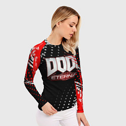 Рашгард женский Doom - краска, цвет: 3D-принт — фото 2