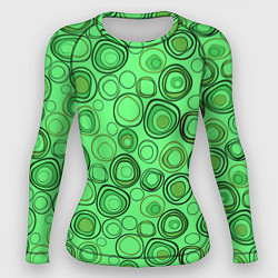 Женский рашгард Ярко-зеленый неоновый абстрактный узор