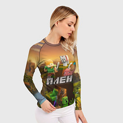 Рашгард женский Алена Minecraft, цвет: 3D-принт — фото 2