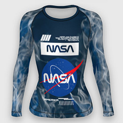 Рашгард женский Nasa - лого - пламя, цвет: 3D-принт