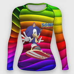 Рашгард женский Sonic - hedgehog - skateboarding - bands, цвет: 3D-принт