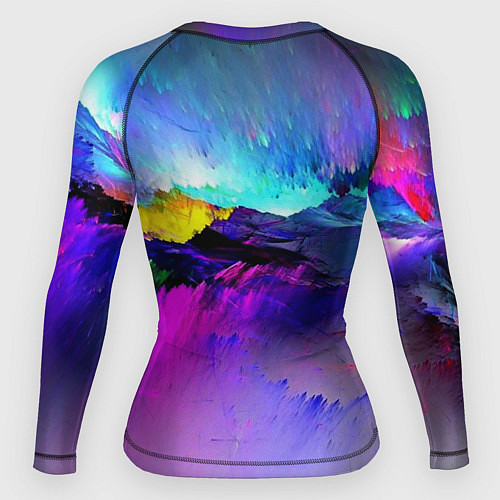 Женский рашгард Неоновый бриз / 3D-принт – фото 2