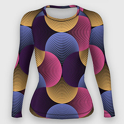 Рашгард женский Абстрактные полосы - оптическая иллюзия, цвет: 3D-принт