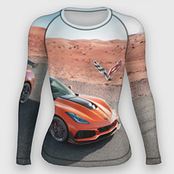 Рашгард женский Chevrolet Corvette - Motorsport - Desert, цвет: 3D-принт