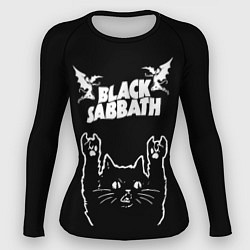 Рашгард женский Black Sabbath рок кот, цвет: 3D-принт