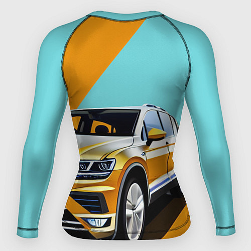 Женский рашгард Фольксваген тигуан оранжевый / 3D-принт – фото 2