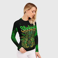 Рашгард женский Slipknot green satan, цвет: 3D-принт — фото 2
