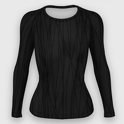 Рашгард женский Черный абстрактный, цвет: 3D-принт