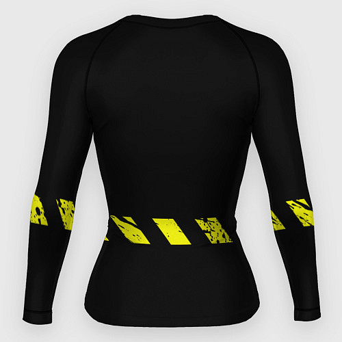 Женский рашгард CAUTION - Осторожно опасность / 3D-принт – фото 2