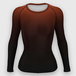 Рашгард женский Благородный коричневый градиент, цвет: 3D-принт