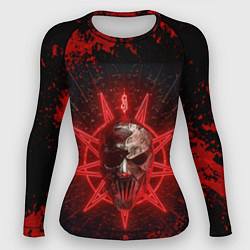 Рашгард женский Slipknot red satan star, цвет: 3D-принт