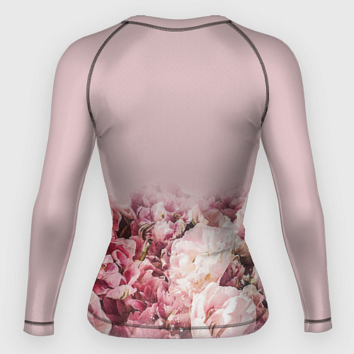 Женский рашгард Нежные розовые цветы в букете / 3D-принт – фото 2