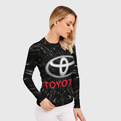 Рашгард женский Тойота, эмблема, автомобильная тема, цвет: 3D-принт — фото 2