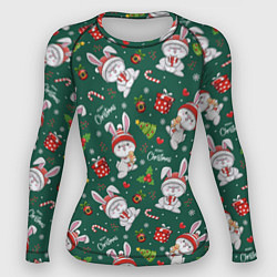 Женский рашгард Merry Christmas Rabbit 2023