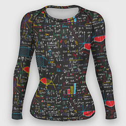 Рашгард женский Шпаргалка по математике с формулами, цвет: 3D-принт