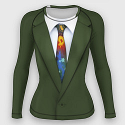 Рашгард женский Костюм с галстуком из игры Disco Elysium, цвет: 3D-принт