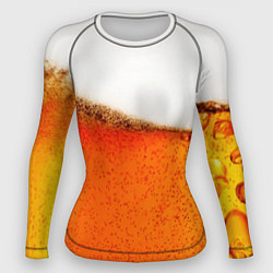Рашгард женский Тёмное пиво, цвет: 3D-принт