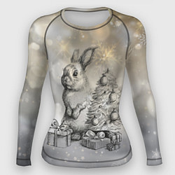 Рашгард женский Кролик карандошом, цвет: 3D-принт