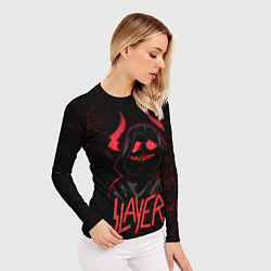 Рашгард женский Slayer - рок 80-х, цвет: 3D-принт — фото 2