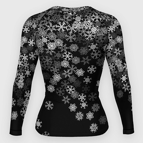 Женский рашгард Пушистые снежинки / 3D-принт – фото 2