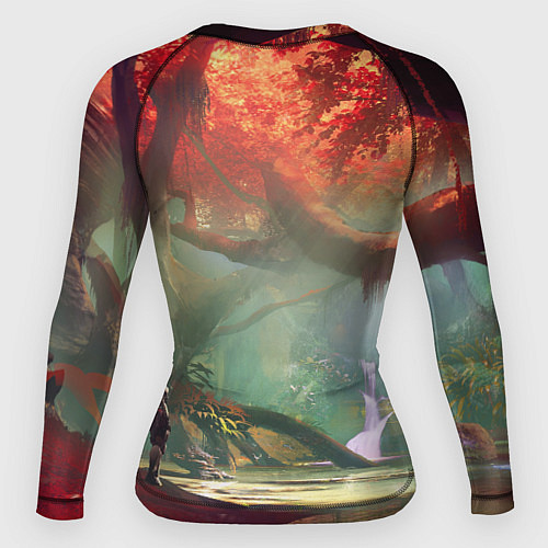Женский рашгард Destiny пейзаж джунглей / 3D-принт – фото 2