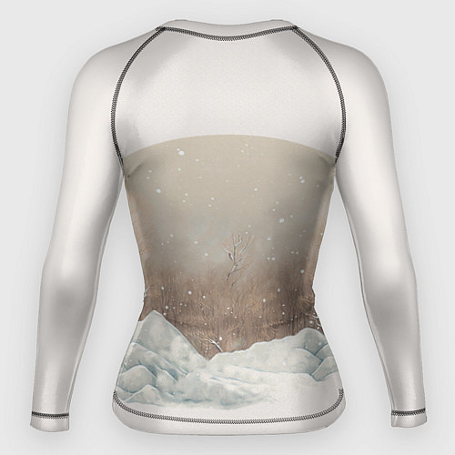 Женский рашгард Лисица и сугроб / 3D-принт – фото 2
