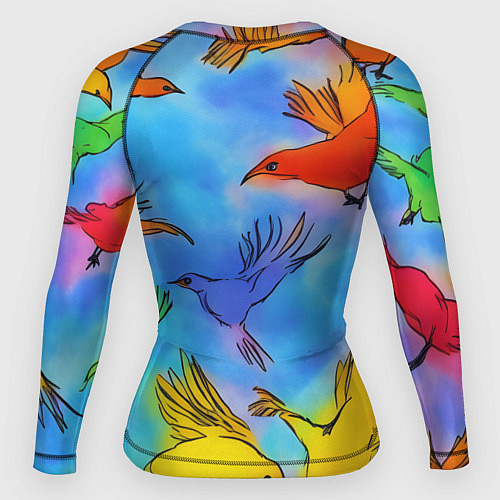 Женский рашгард Акварельные крылья / 3D-принт – фото 2