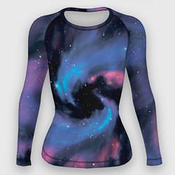 Рашгард женский Ручная роспись галактики акварелью, цвет: 3D-принт