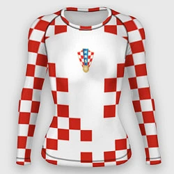 Рашгард женский Форма сборной Хорватии, цвет: 3D-принт