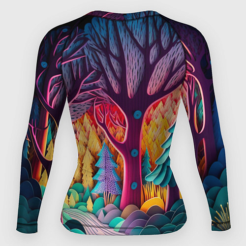 Женский рашгард Сказочный лес на закате солнца / 3D-принт – фото 2
