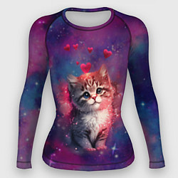 Рашгард женский Космически котенок, цвет: 3D-принт