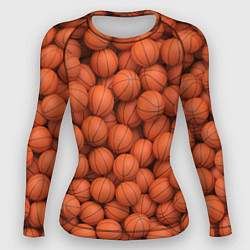 Рашгард женский Баскетбольные мячи, цвет: 3D-принт