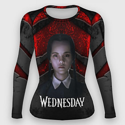 Женский рашгард Wedneday black and red